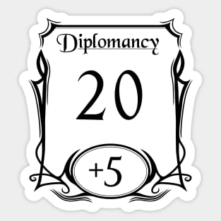 DnD Stat Diplomancy Sticker